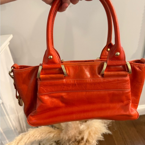 Barr Barr Orange  Leather Handbag with the gold hardware - Picture 2 of 6